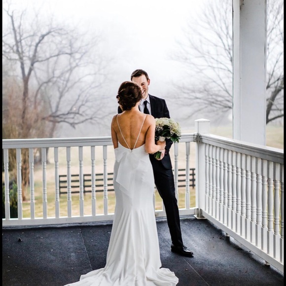 Mikaella Crepe Wedding Dress - Picture 7 of 8